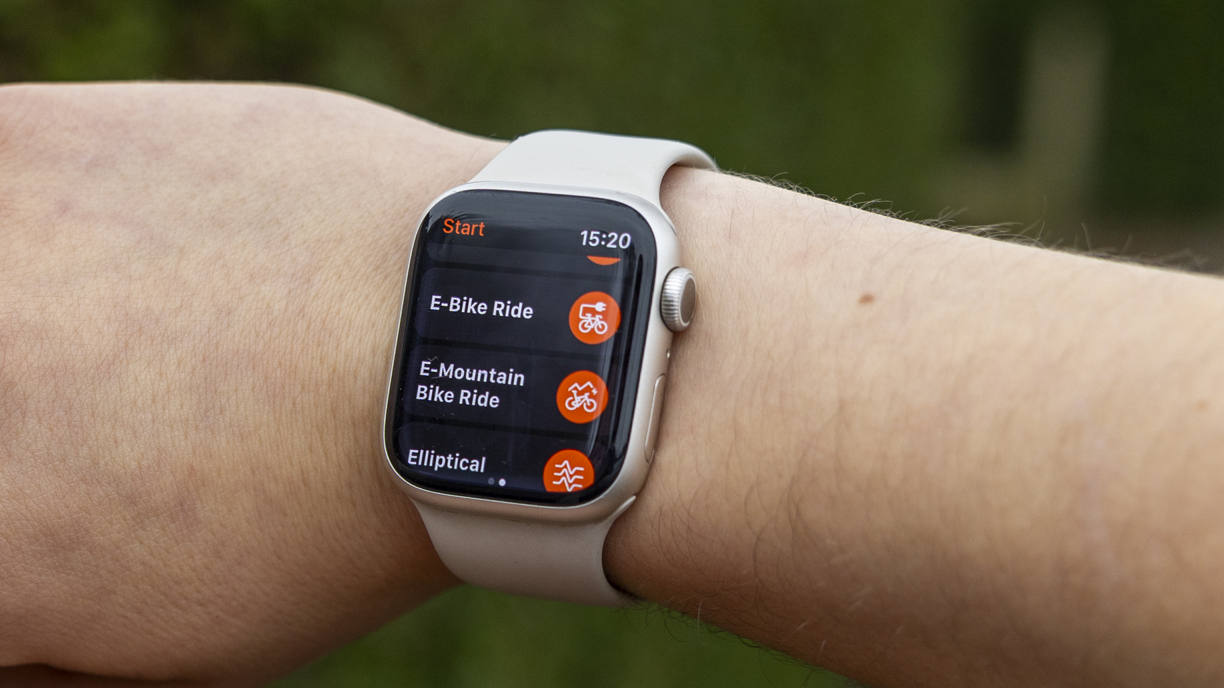 Strava app on a Smartwatch screen