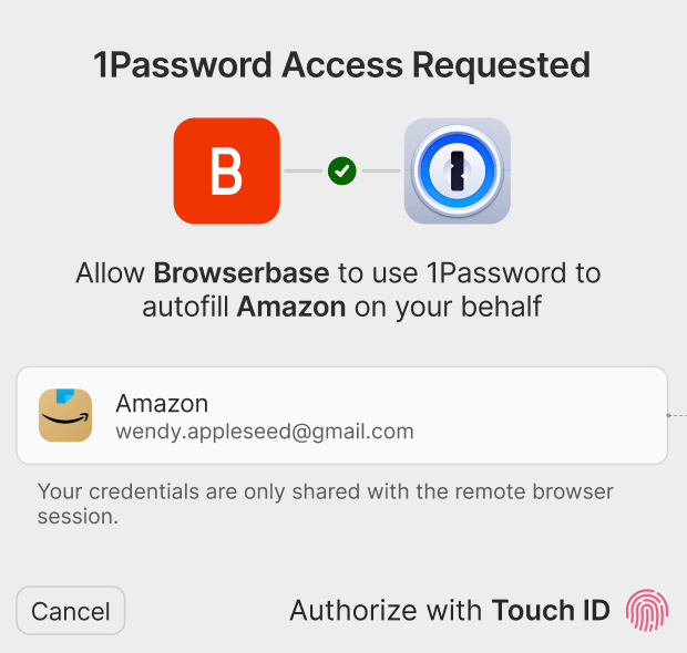 1password browser base Collaboration for Secure Agentic Autofill