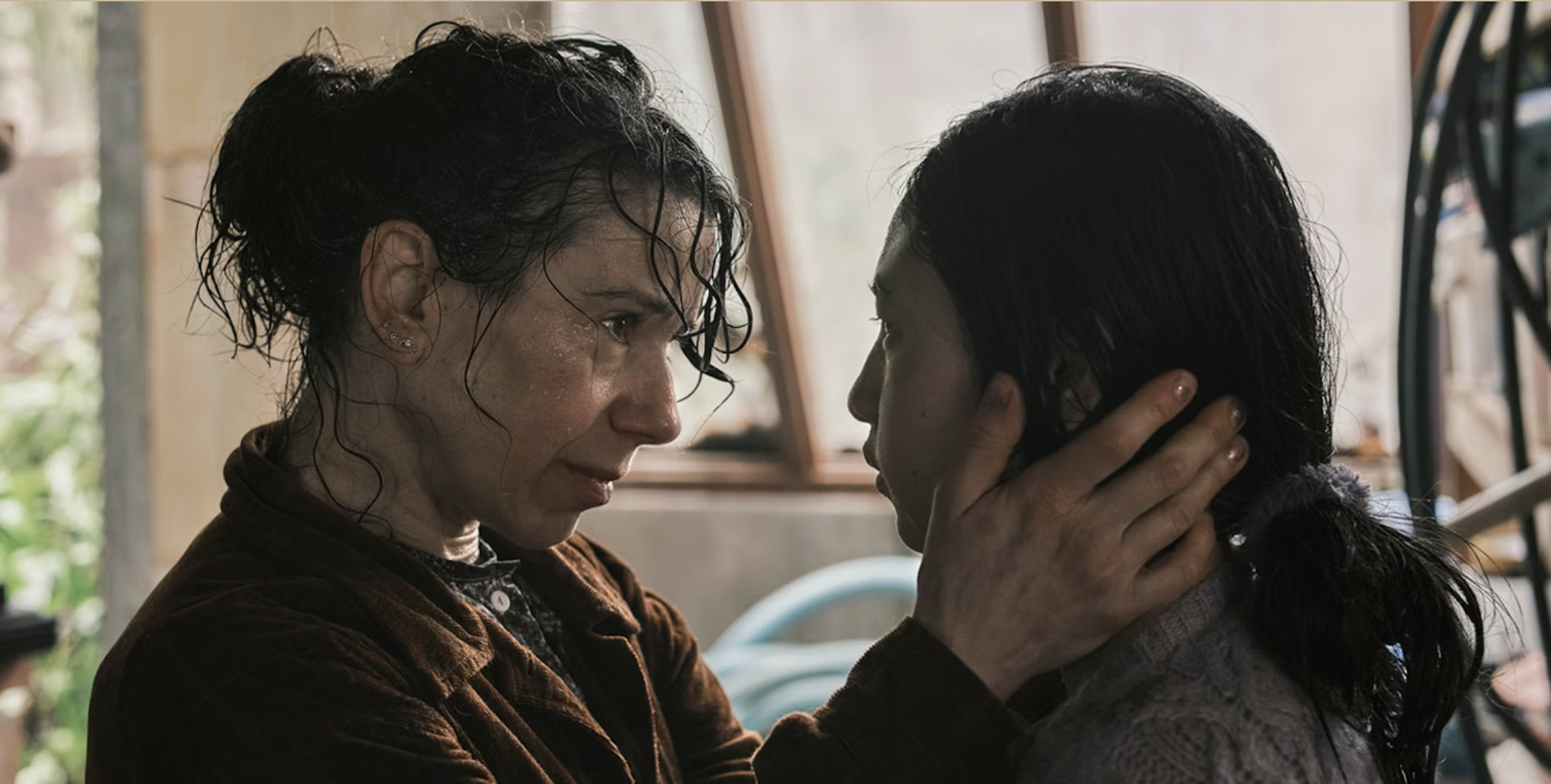 Sally hawkins in bringing her back and holding the face of a young girl
