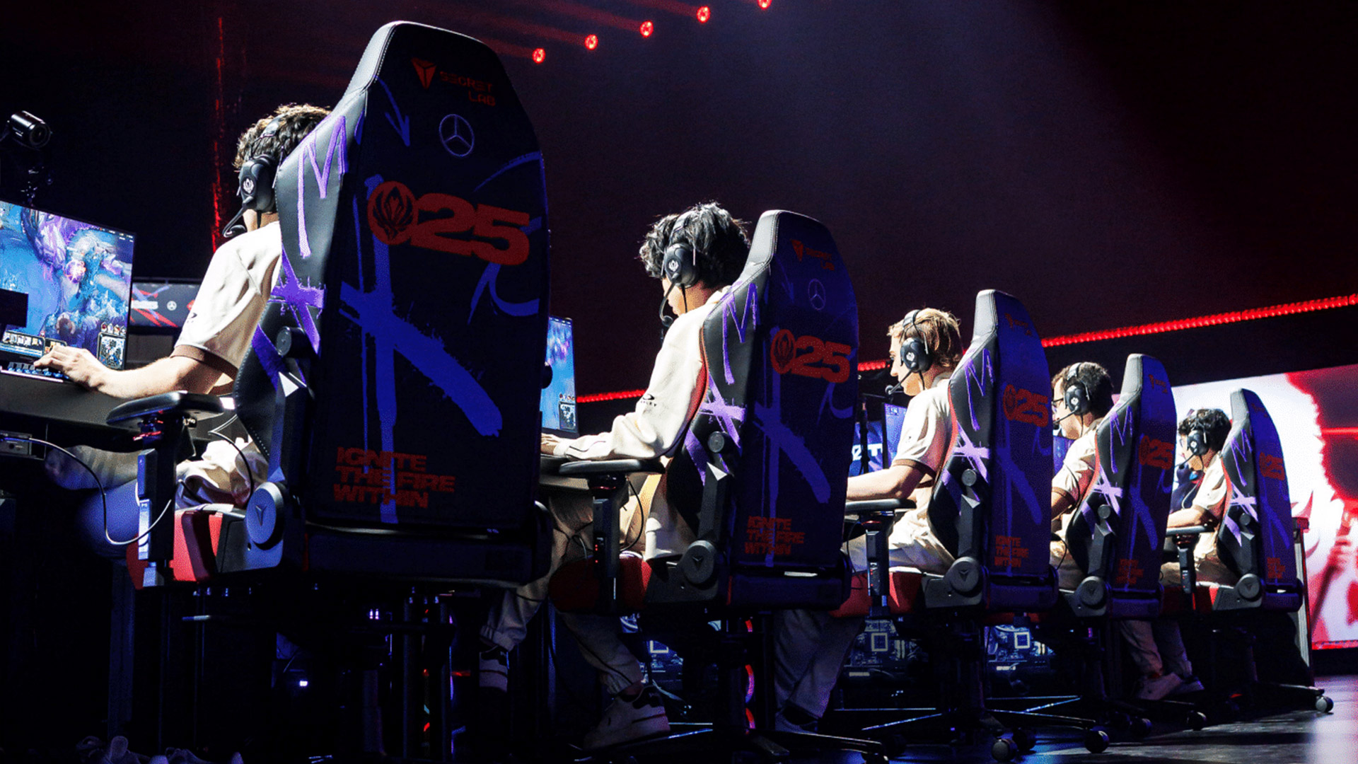 A number of esports players at a tournament