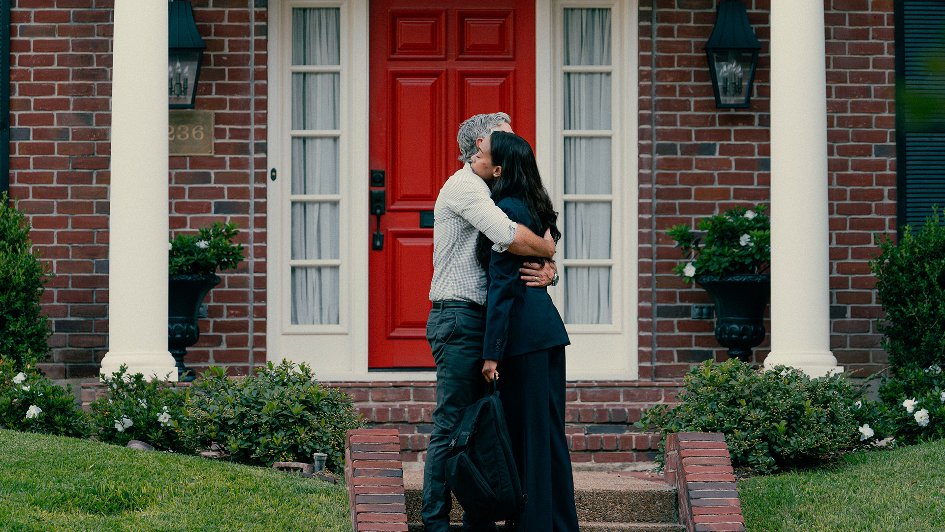 Joe and Neal embrace in Lioness Season 2