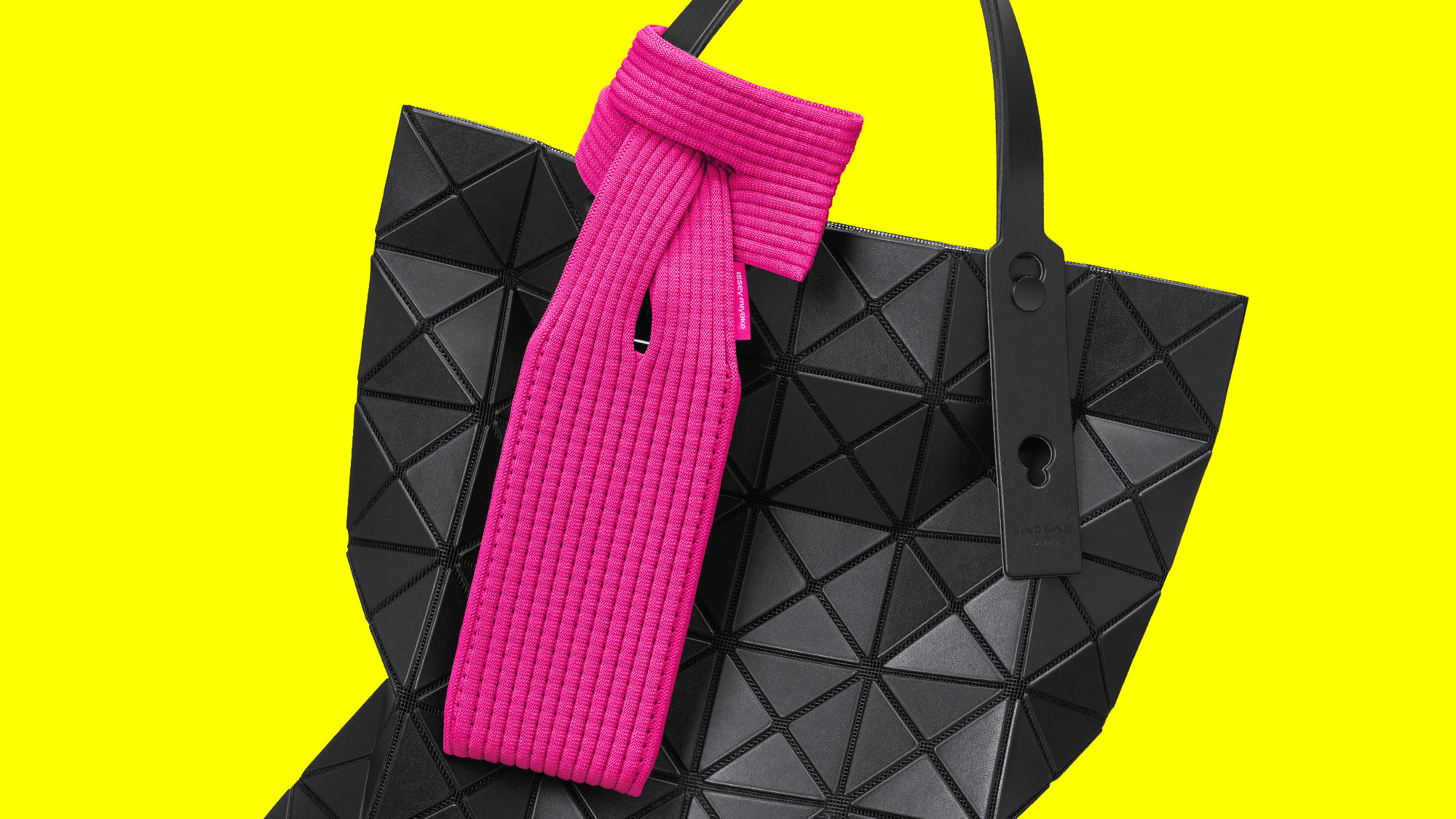 iPhone Pocket accessories on yellow background