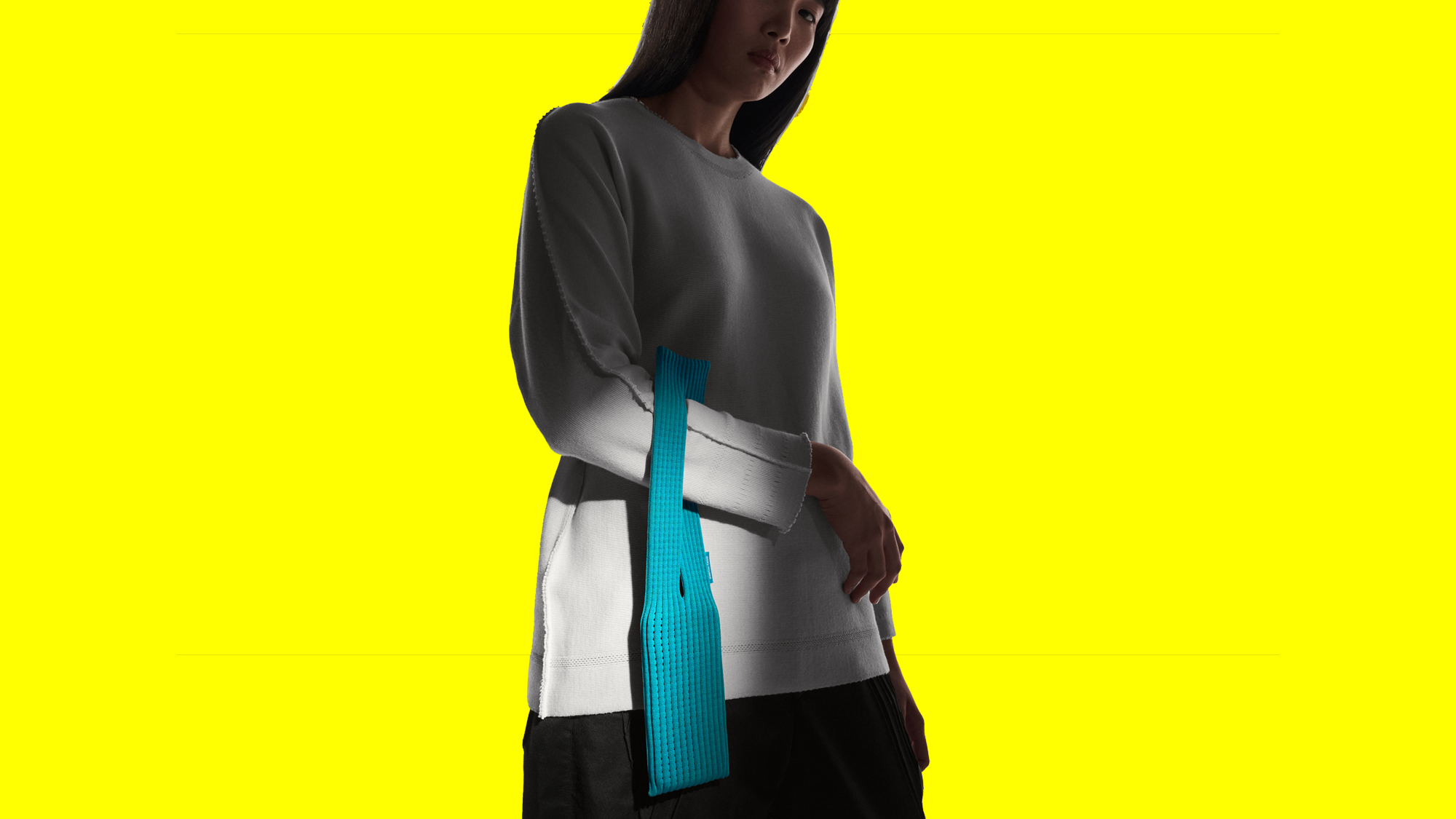 iPhone Pocket accessories on yellow background