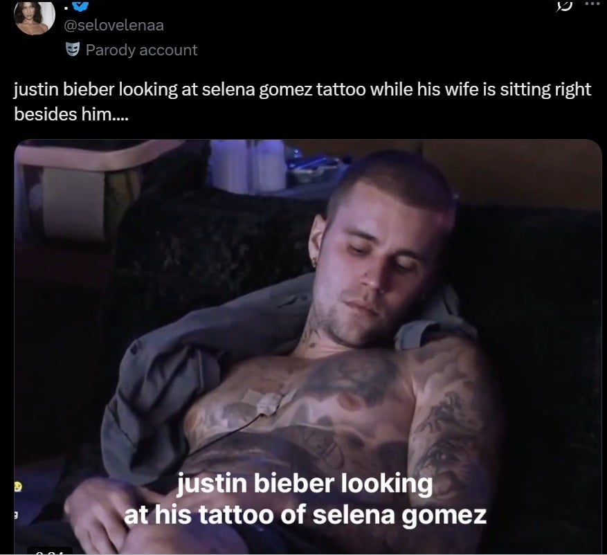 Selena Gomez tattoo leaves Hailey Bieber stunned as Justin looks at it in viral clip