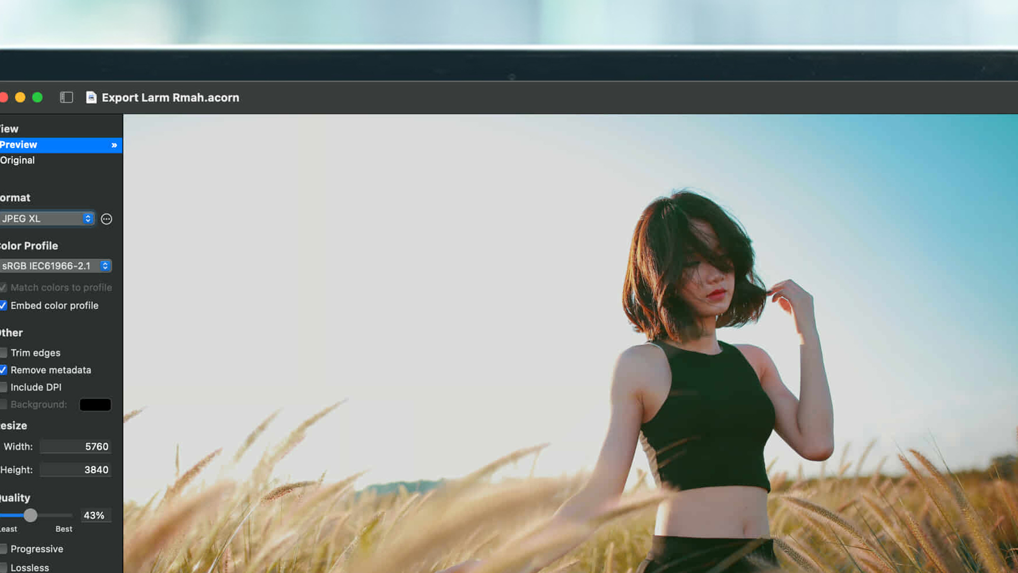 A portable screen showing the Acorn 8 app