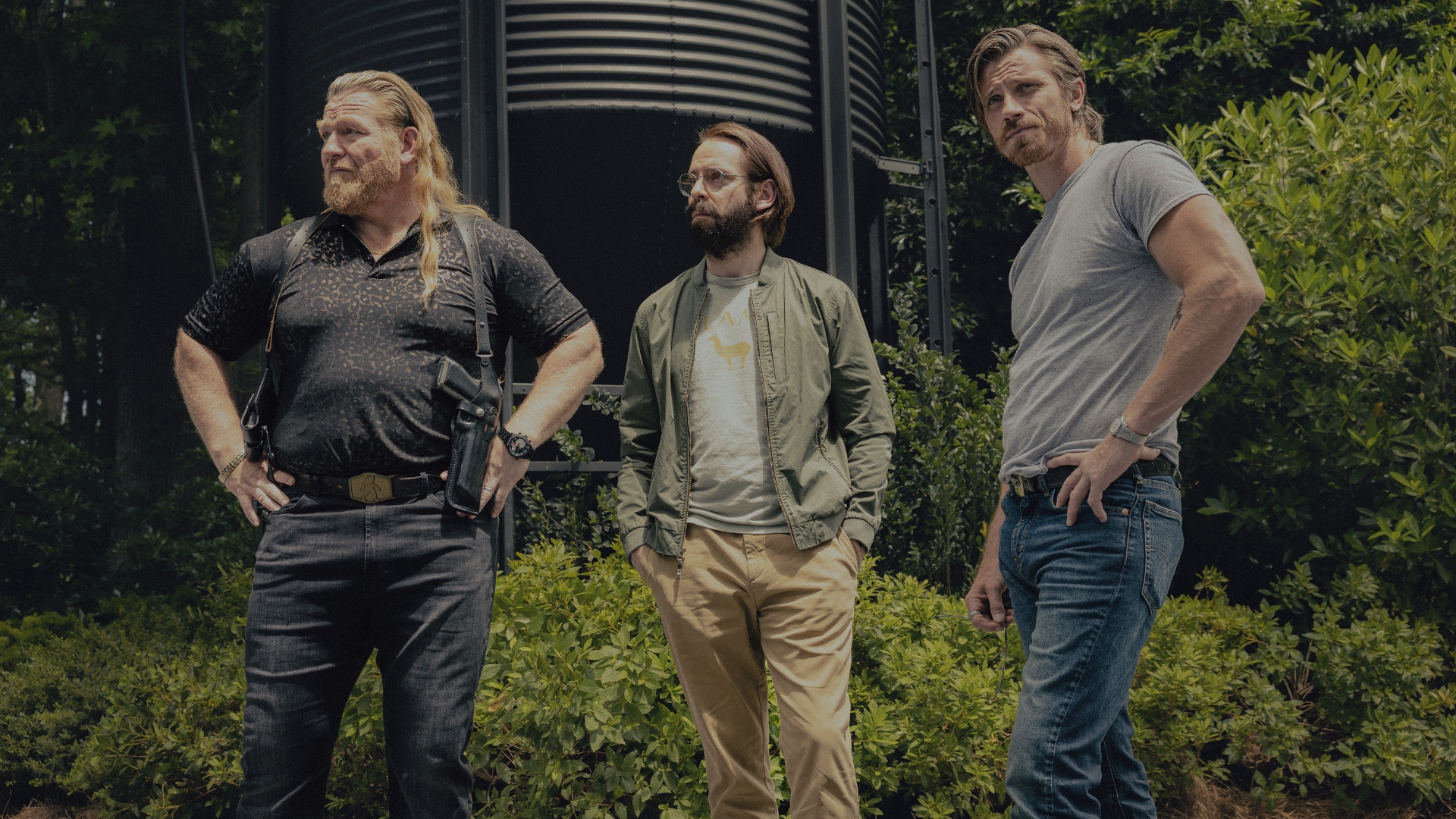 Bodhi and Bigfoot look off into the distance in Tulsa King Season 3