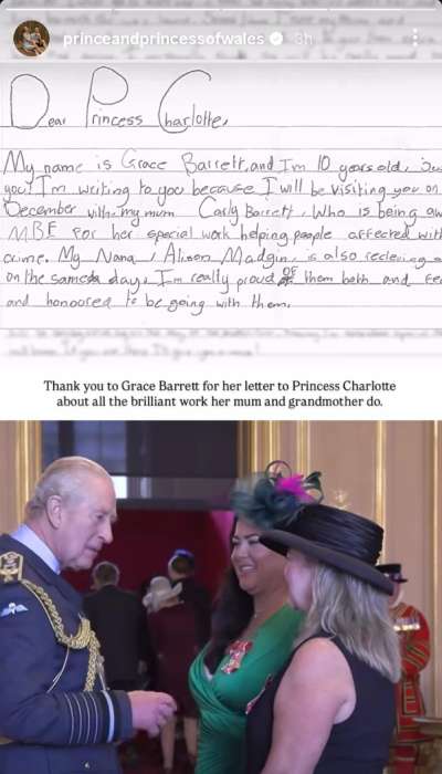 Prince William, Princess Kate deliver an important letter to Princess Charlotte