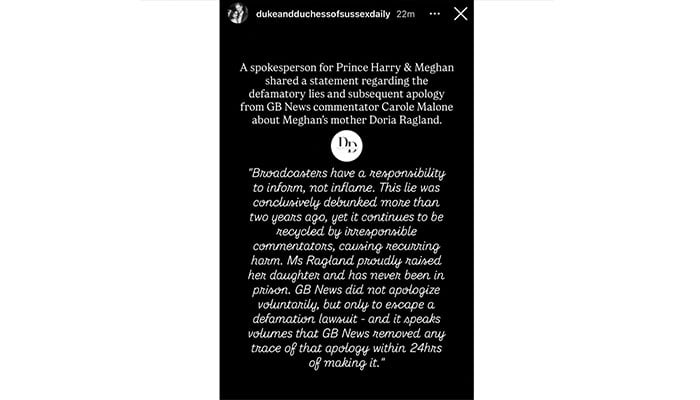 Sussexes fury as old claim about Doria Ragland resurfaces