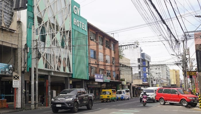 The facade of the GV hotel is seen in Davao City on the southern island of Mindanao in the Philippines. — AFP