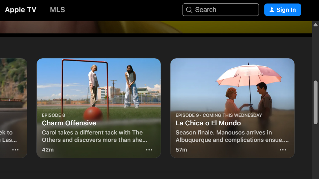 A screenshot showing Pluribus episode 9 will be released on Apple TV on Wednesday, December 24th
