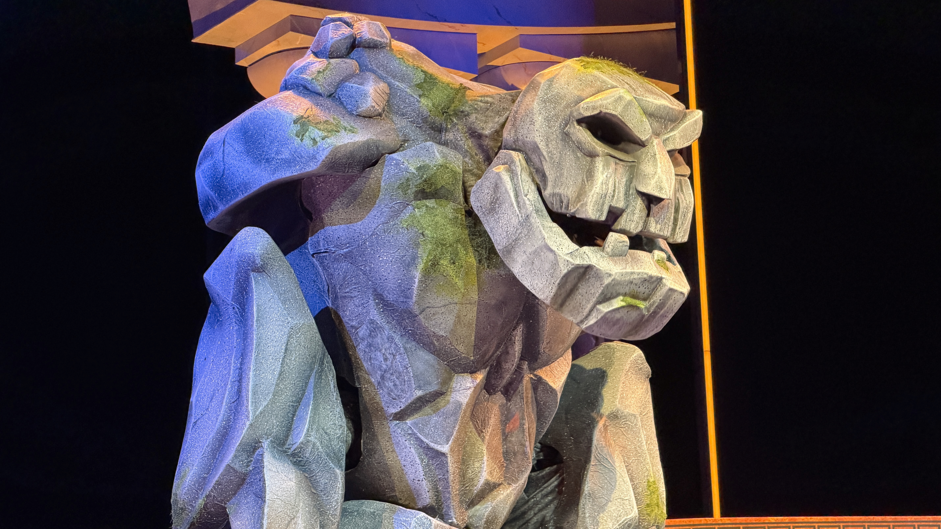 Close up of Rock Titan in Disney Hercules aboard Disney Destiny