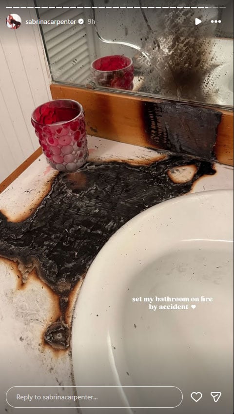 Sabrina Carpenter gives fans a burnt house tour in new update