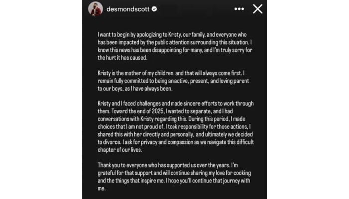 Missed fans signs? The real story behind Kristy, Desmond Scott divorced after 14 years of marriage