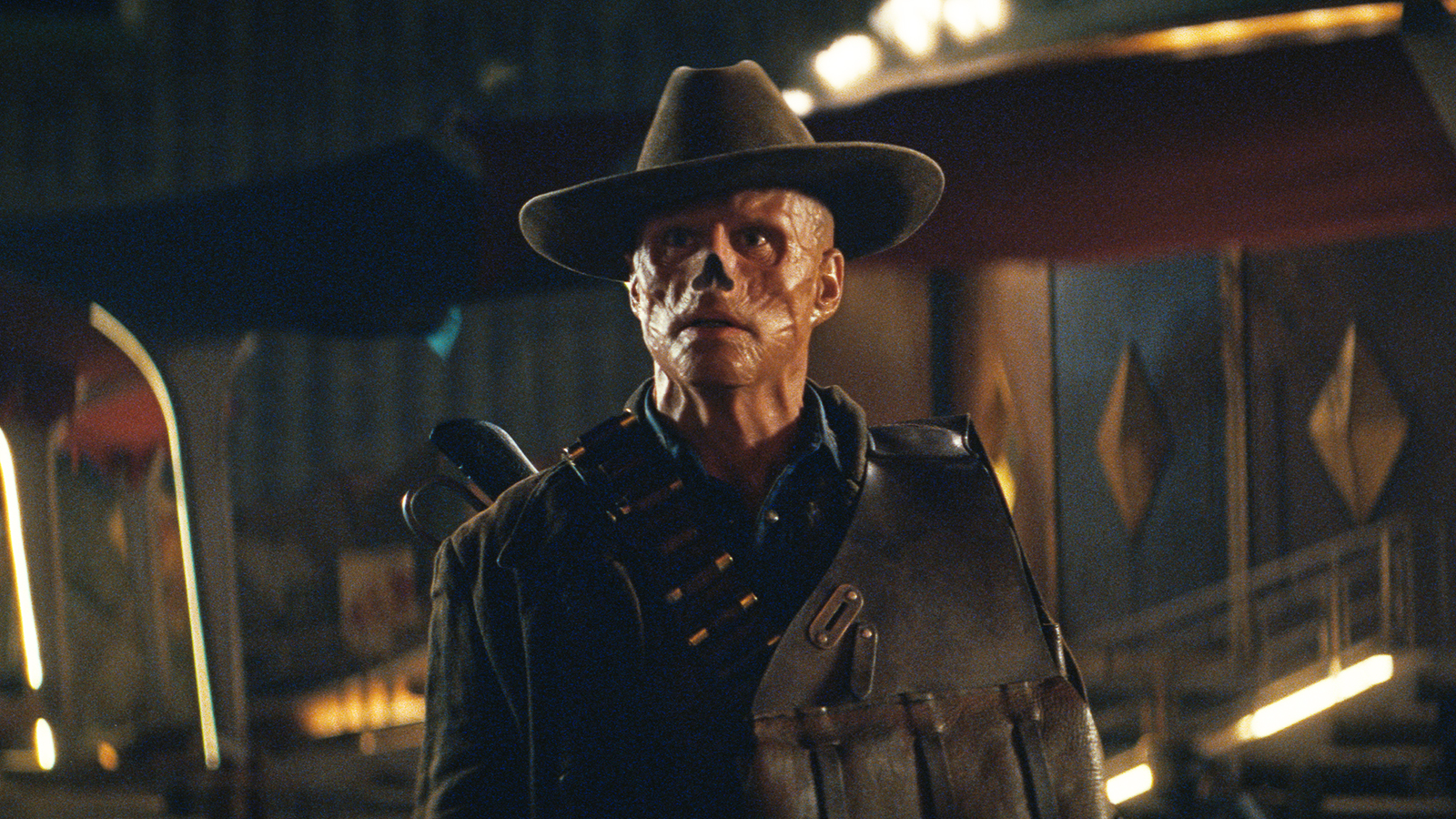 The Ghoul looks a little worried at night in Fallout Season 2 Episode 4