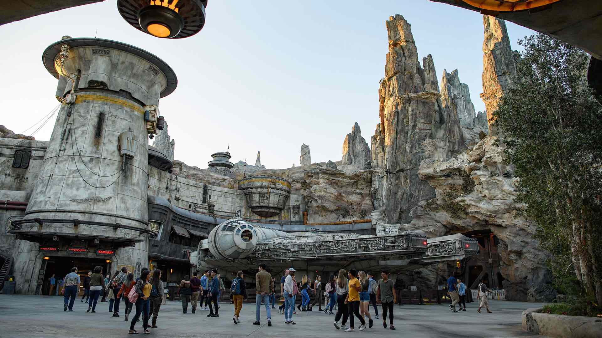 A look at the Millennium Falcon at Star Wars Galaxy's Edge.