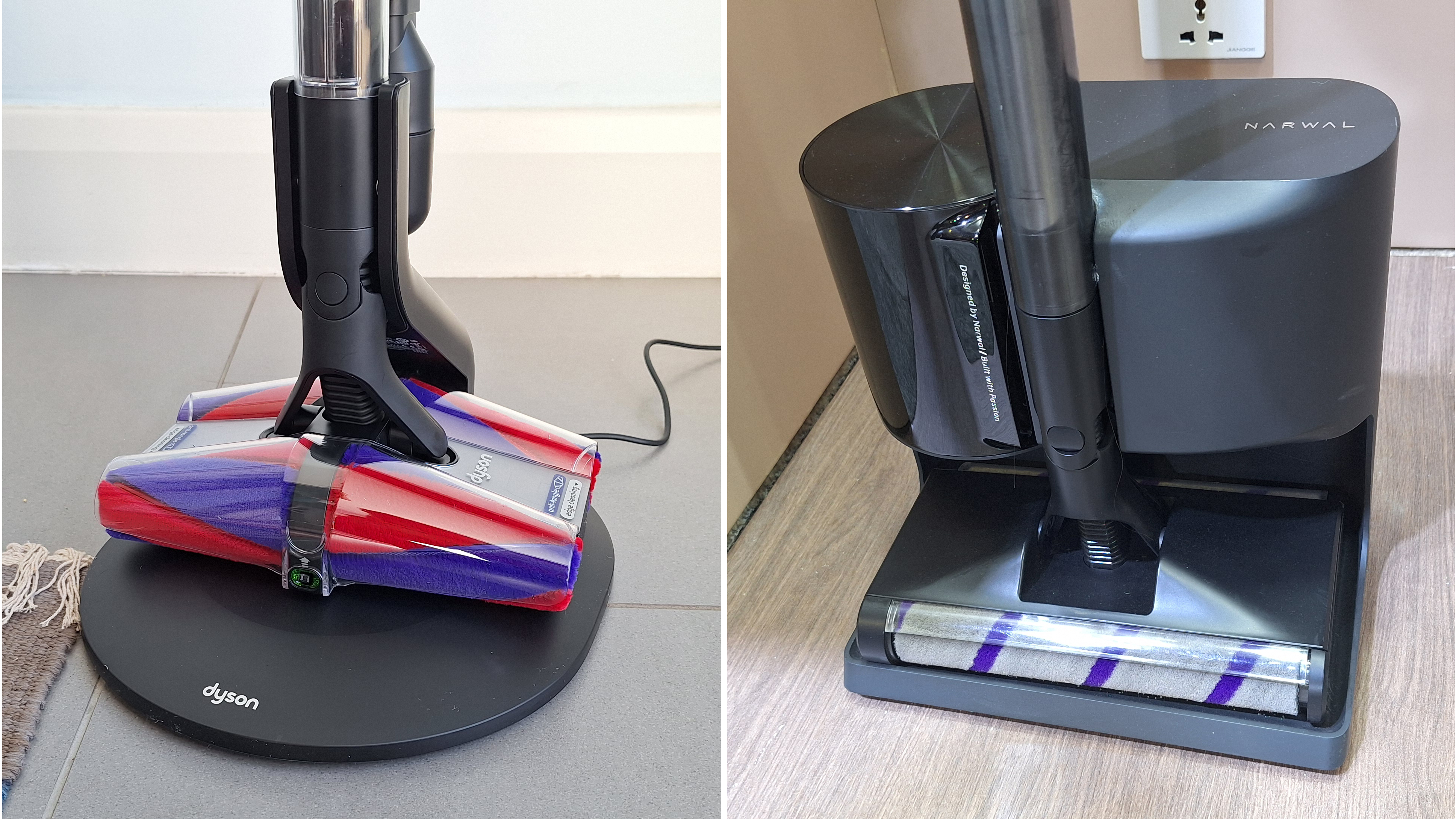 Dyson PencilVac (left) and Narwal dupe (right)
