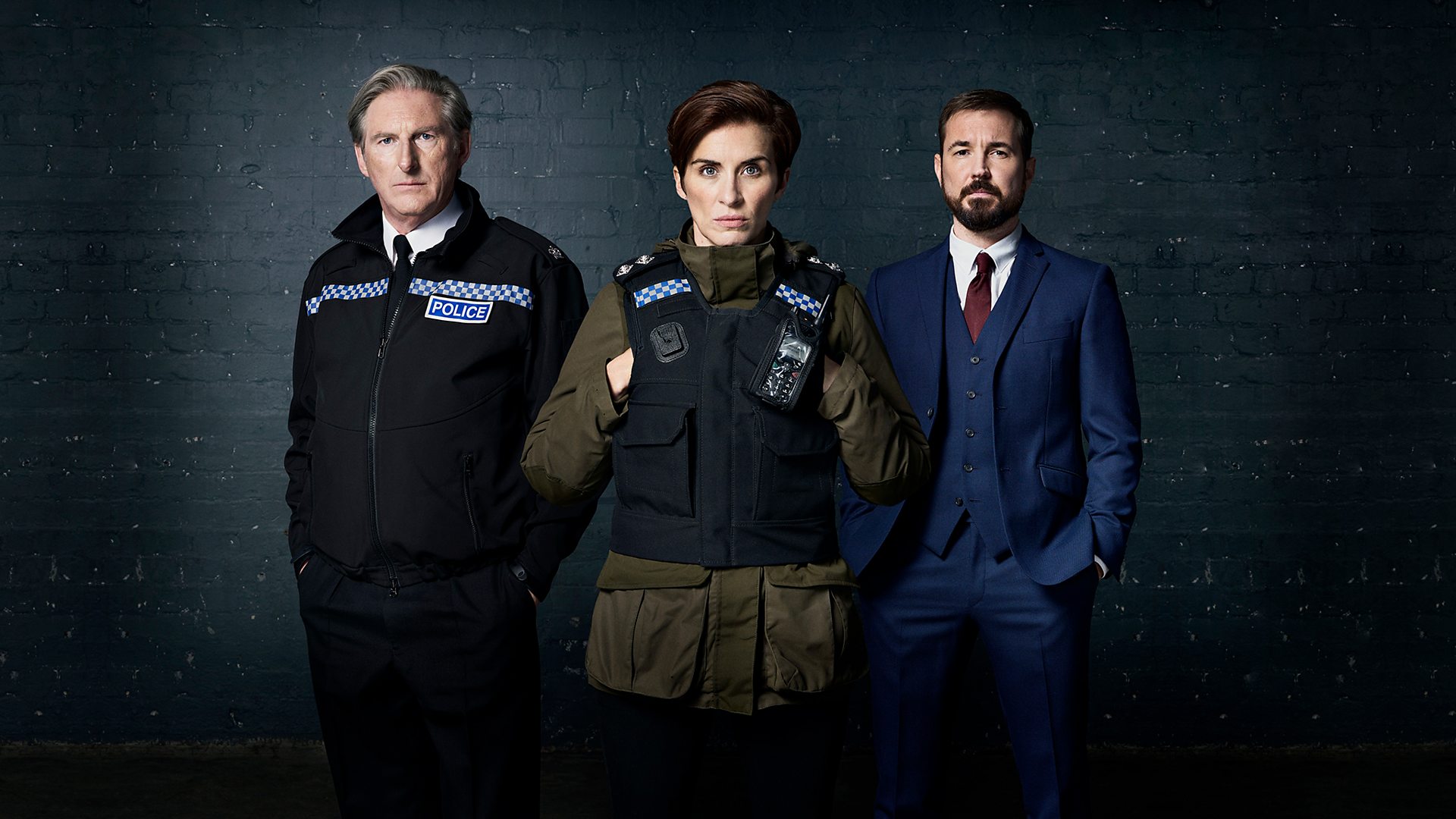 The cast of the BBC crime drama series Line of Duty