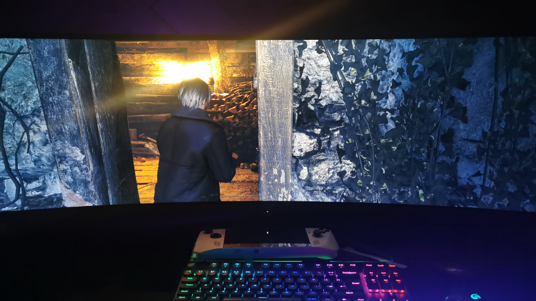 Asus PG49WCD OLED runs Resident Evil 4 remake