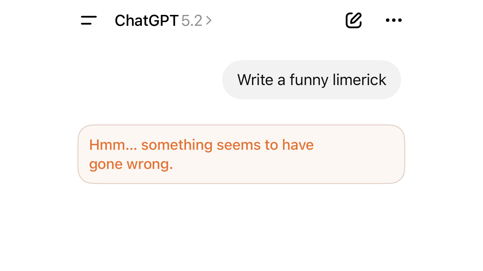 ChatGPT error on mobile