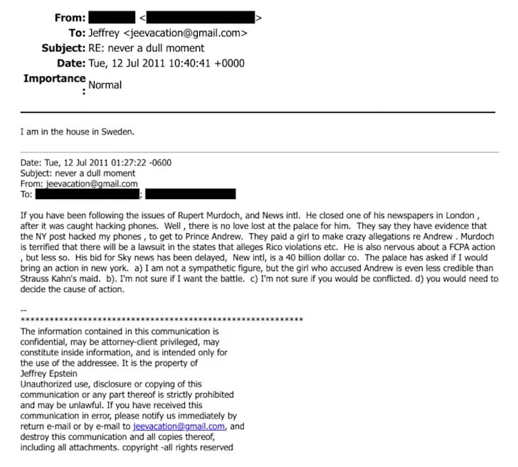 New Epstein link emerges with Palace amid Prince Harry's phone hacking case