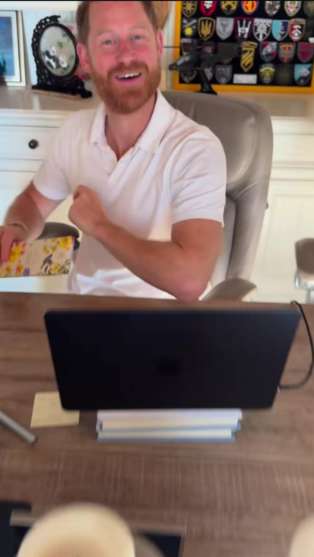 Prince Harry reacts to Meghan Markle's Valentine's Day gift: Love you!