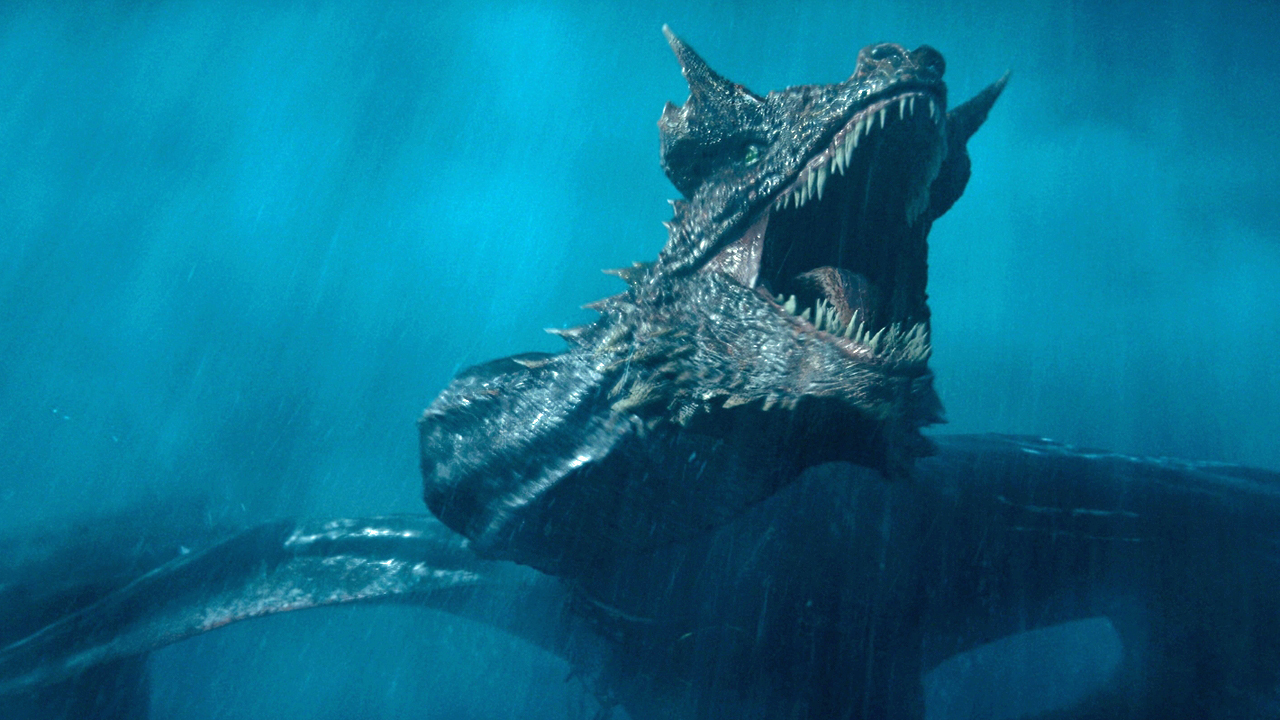 Caraxe roars atop Harranhal's castle in House of the Dragon Season 2