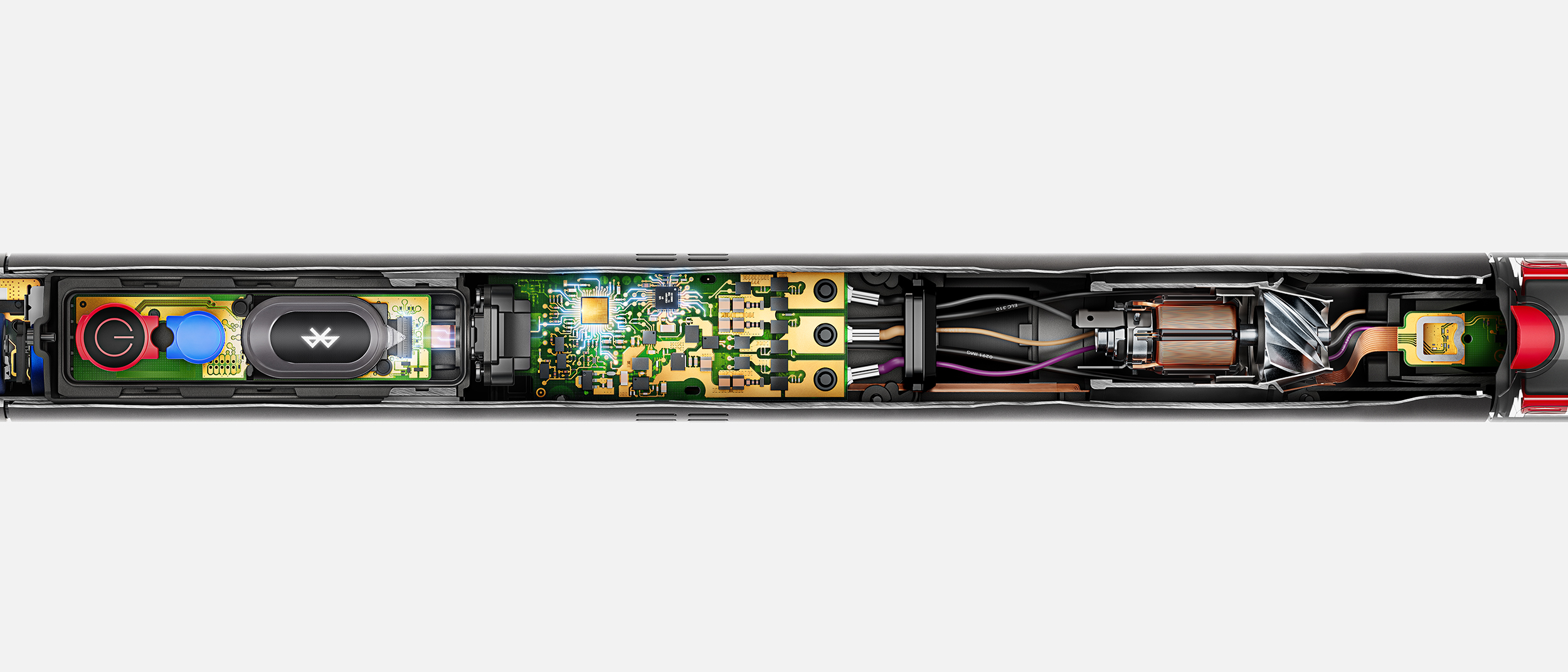 Graphic showing the inner workings of the Dyson PencilVac
