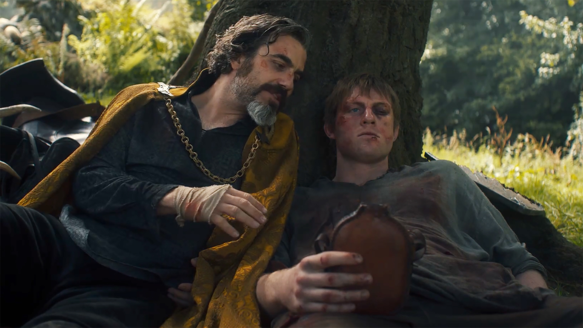 Lyonel lying next to a tree supporting Dunk in A Knight of the Seven Kingdoms episode 6