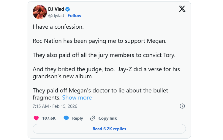 DJ Vlad sparks controversy with 'confession against Jay-Z, Tory Lanez