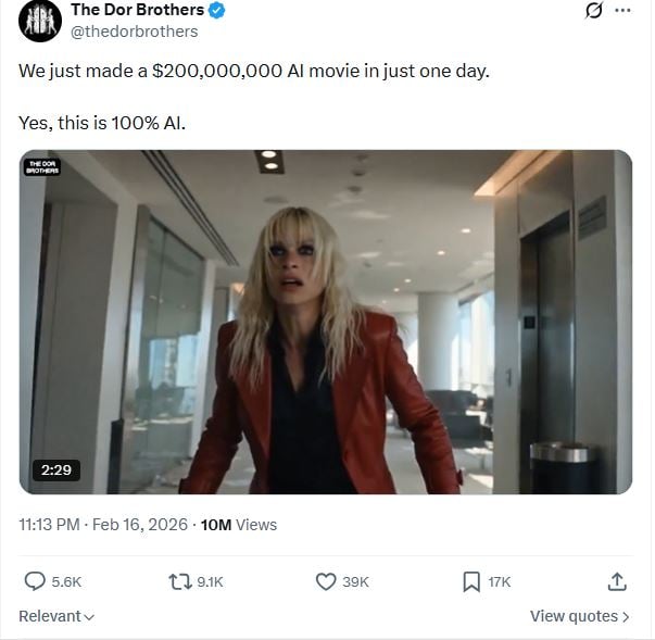 Hollywood AI nightmare: Dor Brothers, Tom Cruise, Brad Pitt shake up the industry