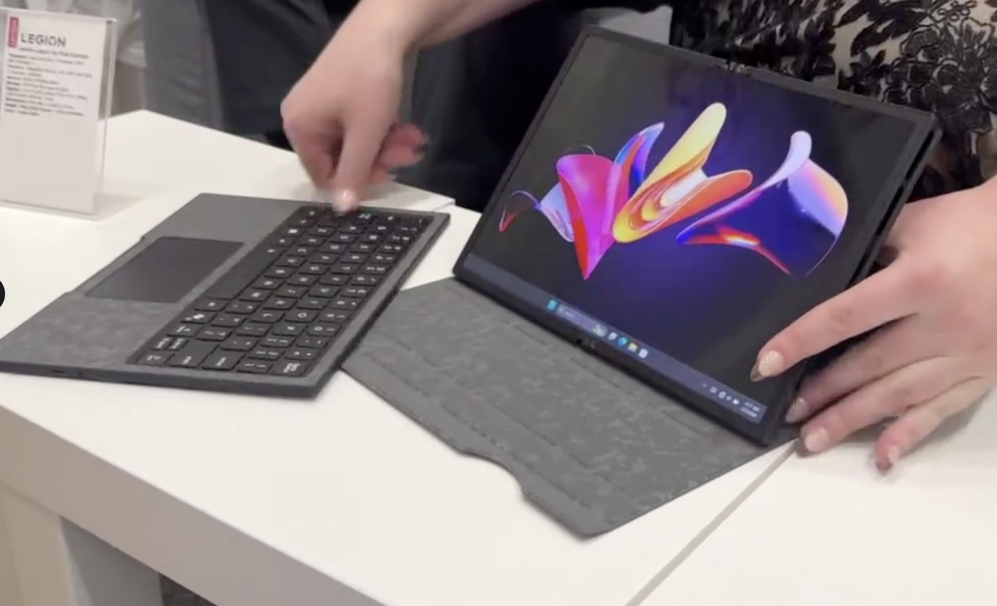 Footage of Lenovo's concept laptops at MWC 2026
