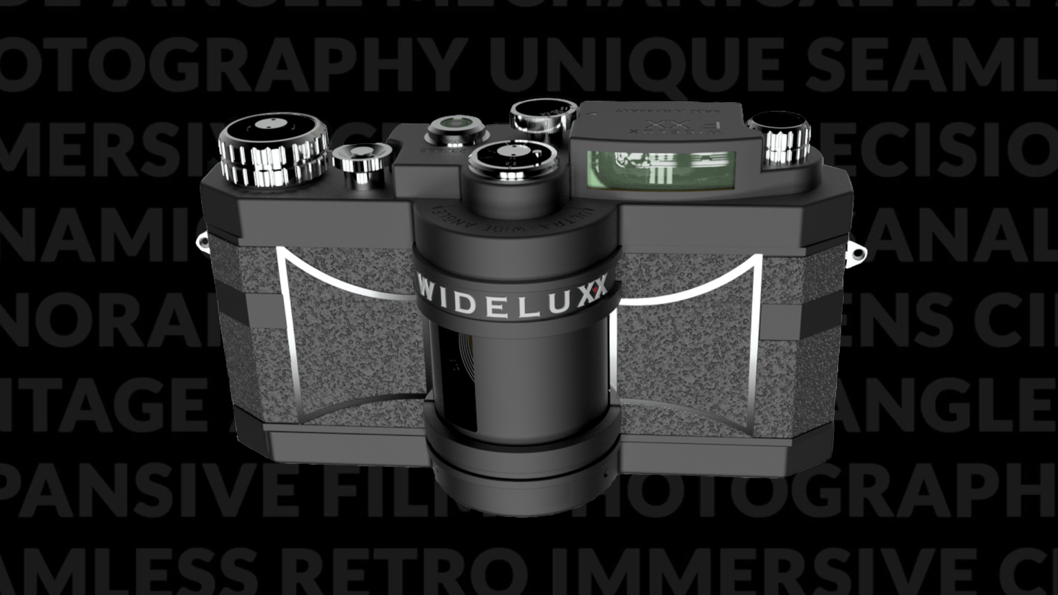 SilverBridge's Wideluxx camera on a black background