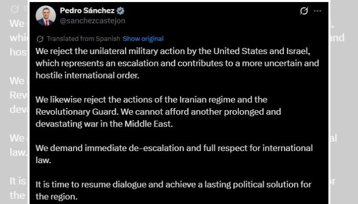 Spain agrees to cooperate with US military operations against Iran after first refusal: White House