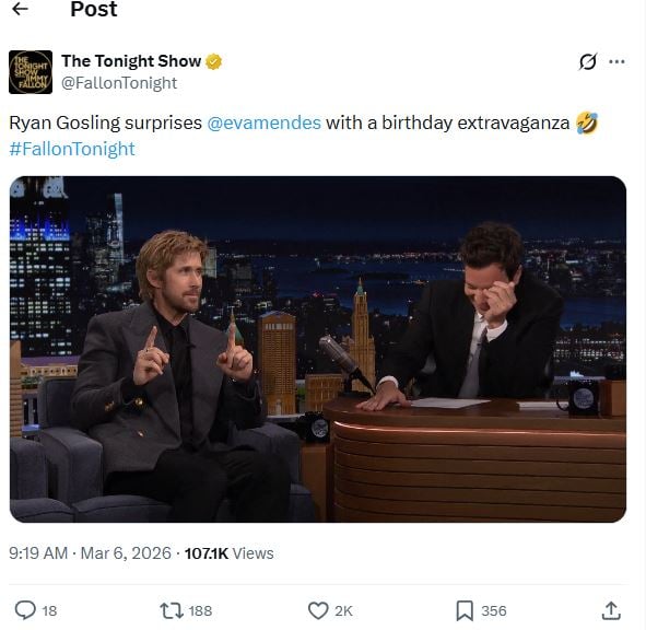 Ryan Gosling makes Eva Mendes' birthday unforgettable in rare public appearance