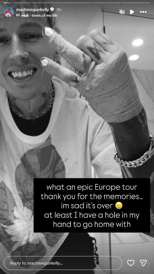 MGK is sad to end the Lost Americana Tour's epic European leg
