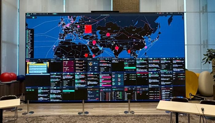 LED screens turned into a surveillance-like screen. — X/@IntCyberDigest