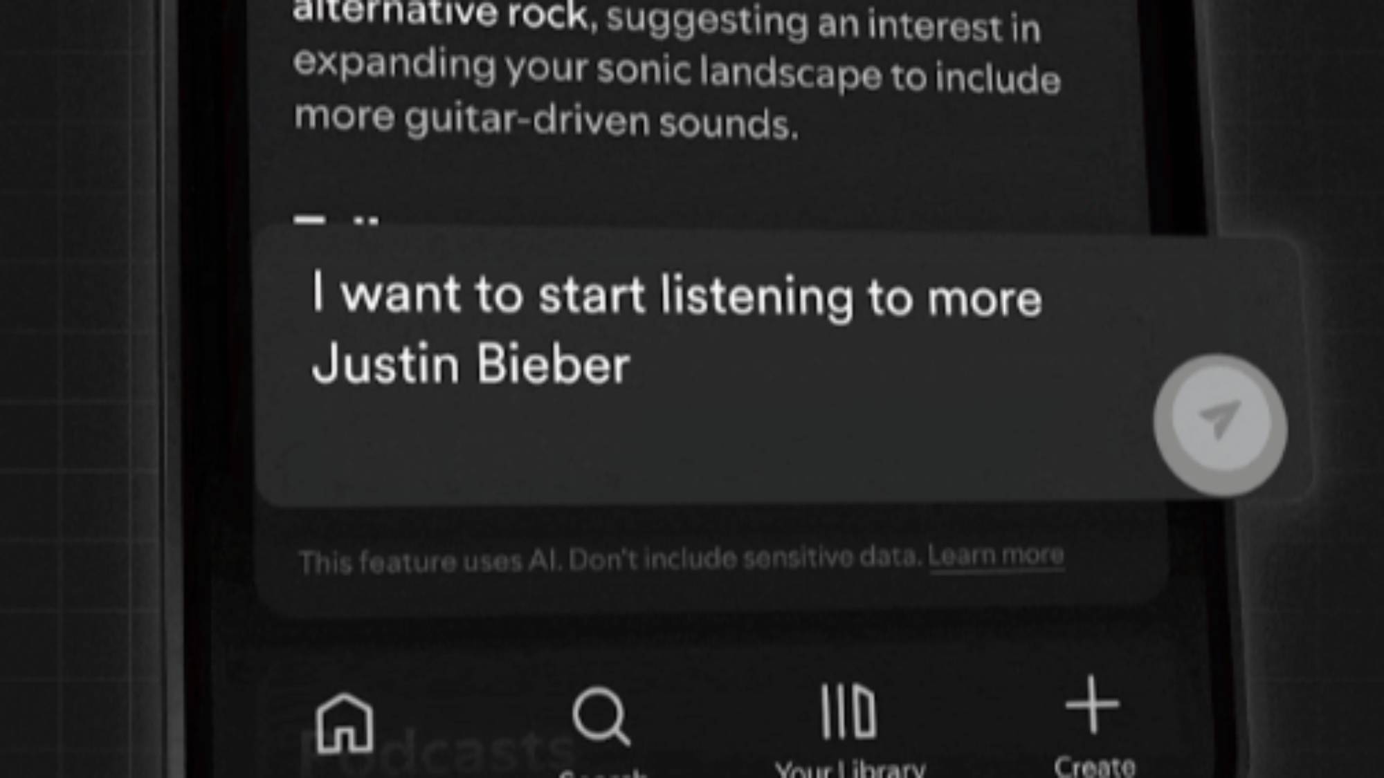 Taste profile in Spotify