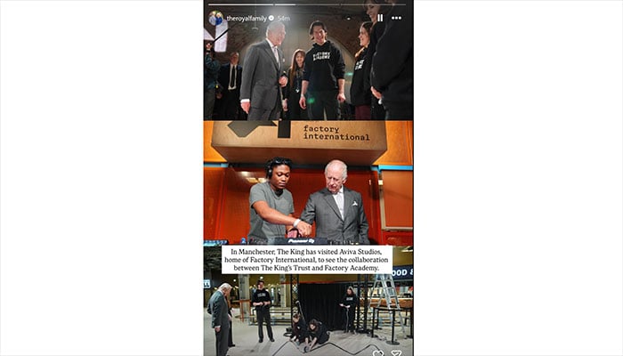 King Charles starts the day at the UK repair facility