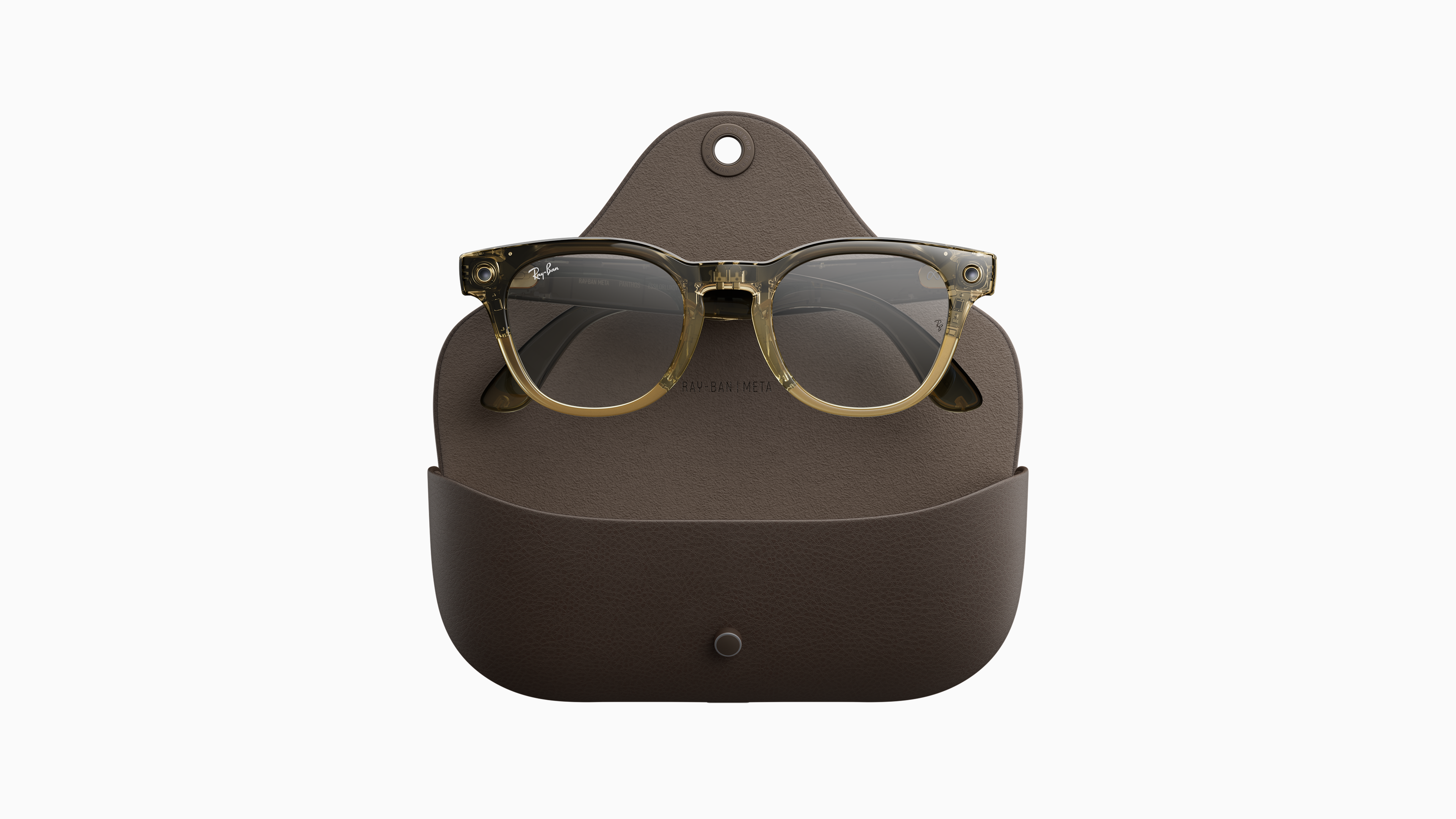 The new Meta Ray-Ban Blayzer glasses come out of a case