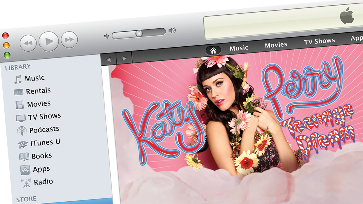 A screenshot of iTunes showing Katy Perry and Ping