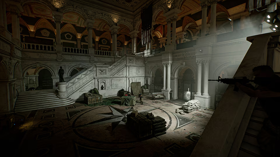 Artwork from The Division 2's latest update 'Rise Up' shows an area that will appear as a classified quest