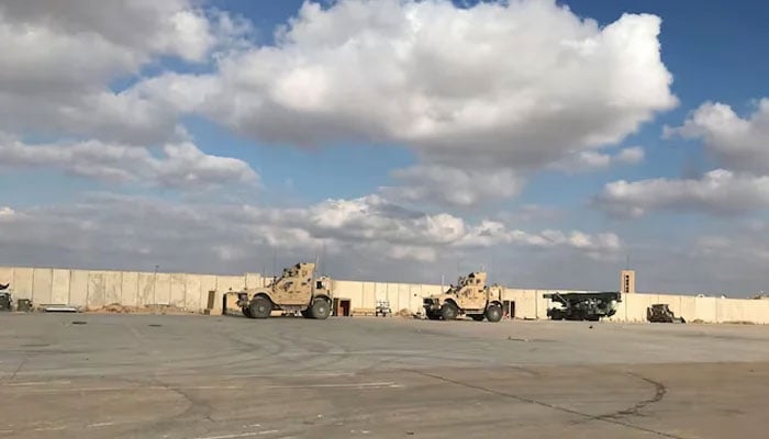Military vehicles of US soldiers are seen at al-Asad airbase in Anbar province, Iraq, January 13, 2020. — Reuters