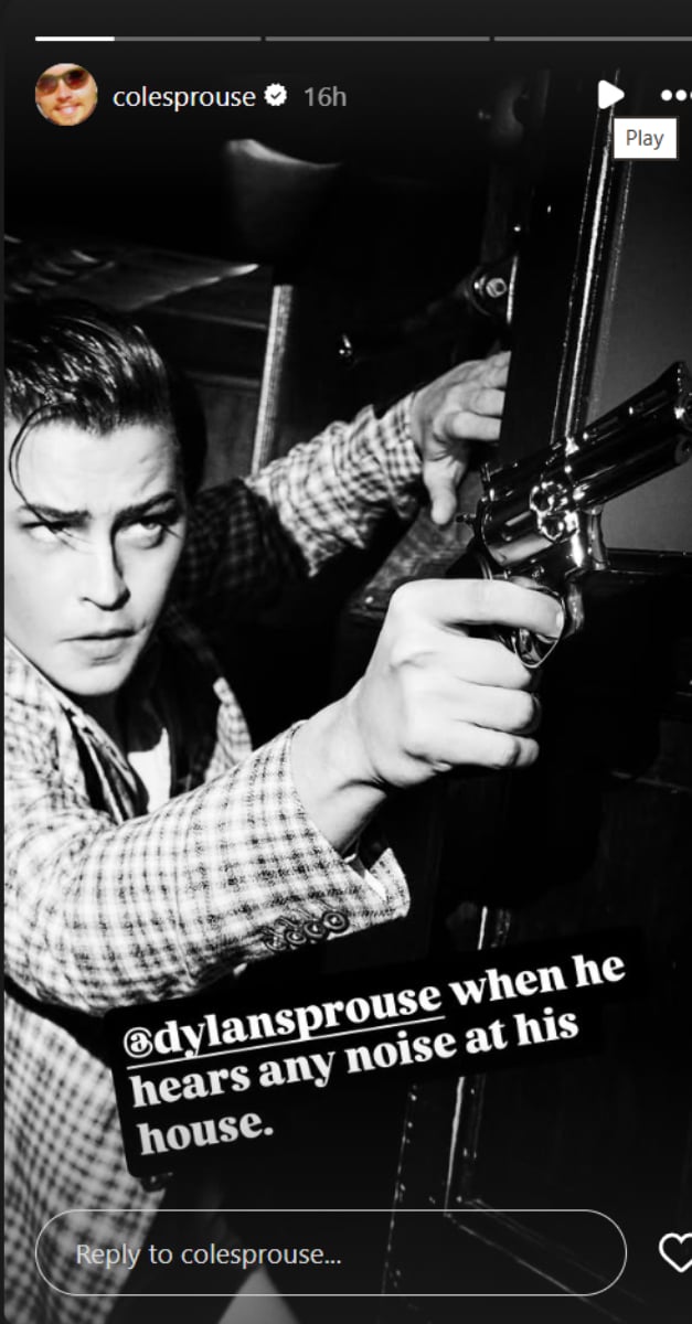 Cole Sprouse reacts to brother Dylan confronting house intruders