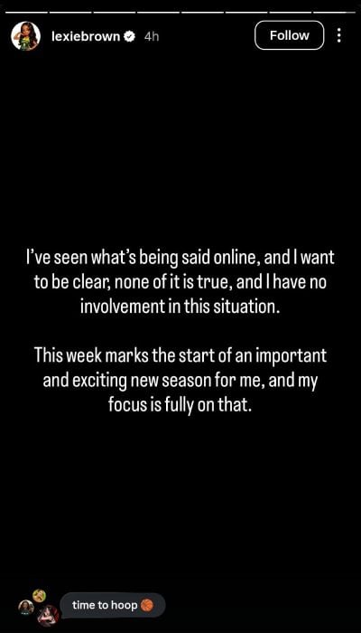 Lexie Brown denies that Klay Thompson cheated on Megan Thee Stallion with her