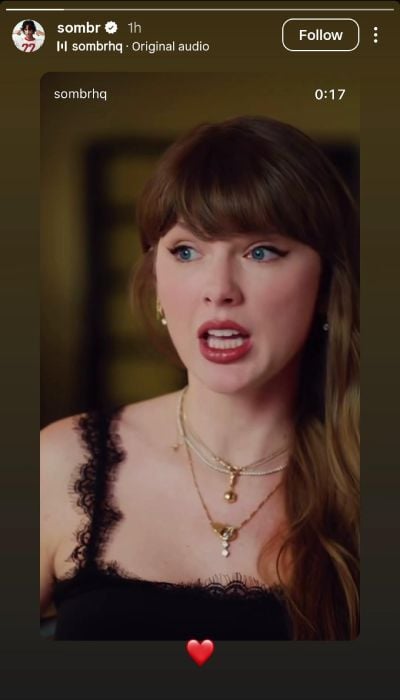 Taylor Swift wants more male artists to make confessional songs like Sombr