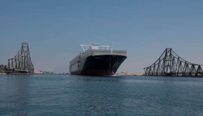 Ever Given, one of the world's largest container ships, is seen after sailing through the Suez Canal in Ismailia, Egypt on August 20, 2021. — Reuters