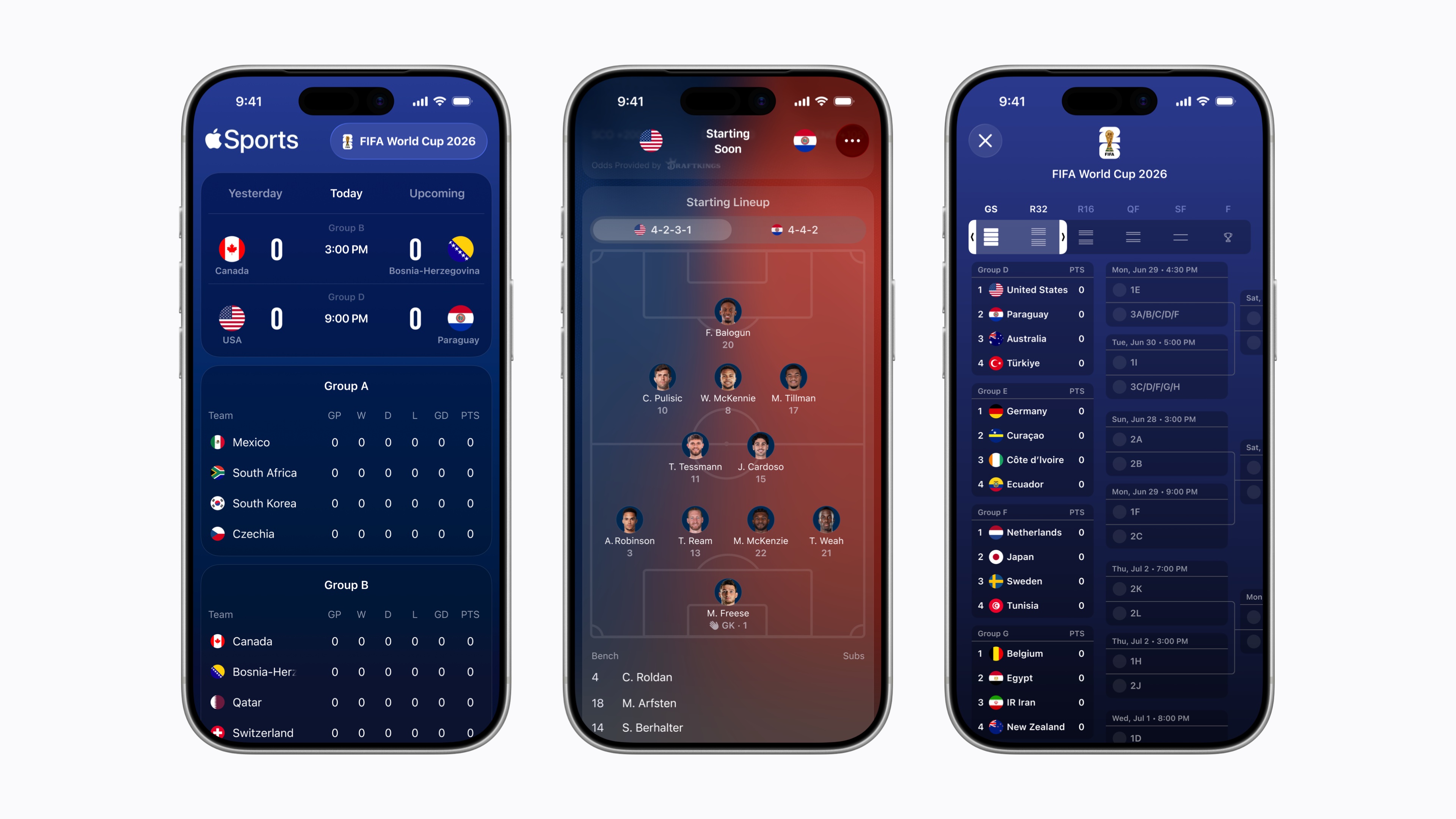 Apple Sports app FIFA updates
