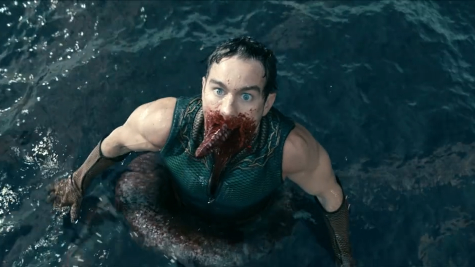 The Deep's mouth is punctured by a giant squid's tentacle in The Boys Season 5 Episode 8