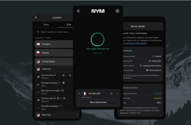A sneak peak of the redesigned NymVPN app (May 2026)