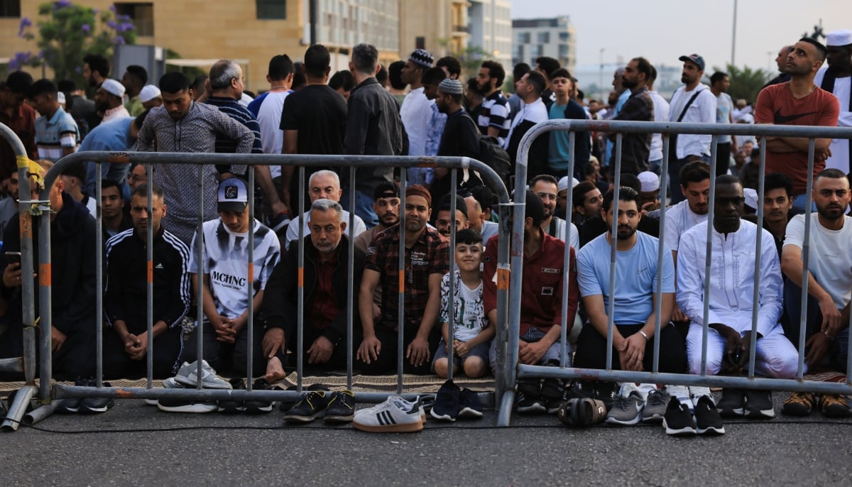 People gather at the Mohammad Al Amin Mosque to attend Eid ul Adha prayers in Beirut, Lebanon, May 27, 2026. — Reuters